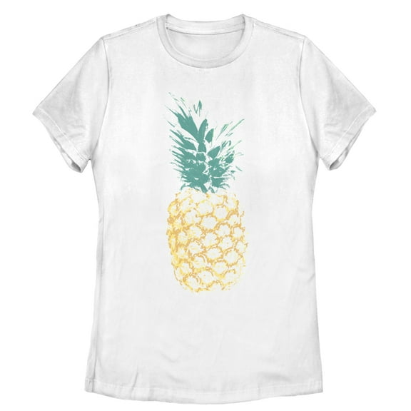 Women's Lost Gods Distressed Pineapple Graphic Tee White X Large
