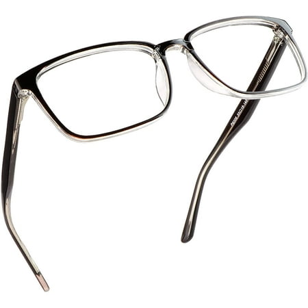 LifeArt Anti-Glare Blue Light Blocking Reading Glasses (Square Frame, +1.25 Magnification)