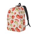 thumbnail image 2 of Balery Strawberries Vintage Canvas Backpack for Men and Women - Large Capacity, Durable Travel Laptop Bag for School, Work, Hiking, and Outdoor Activities, 2 of 7
