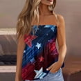 thumbnail image 2 of Women’s 250th Anniversary Tube Top Off Shoulder Sleeveless Patriotic Print Lightweight Polyester Casual Beach Party, 2 of 5