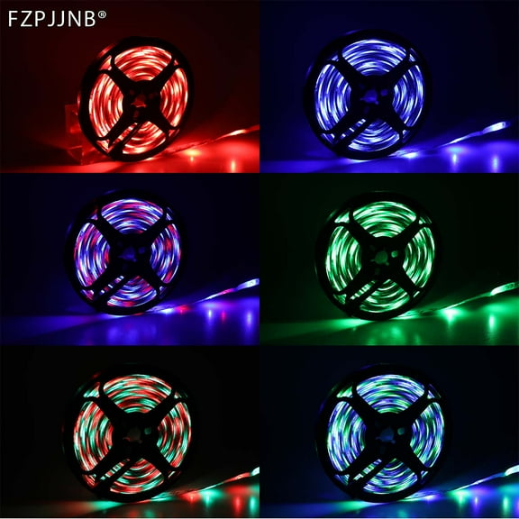 RV Camper 16.4FT 5M RGB LED Awning Light 12V w/mini 24 key remote camper Change Color,For Car,C02