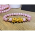 thumbnail image 2 of Pink Cat Eye Feng Shui Stretch Bracelet | 8mm Beaded Gift for Her, 2 of 5