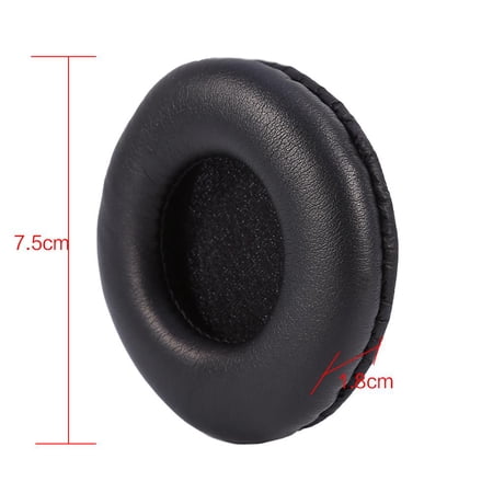 Smart Devices Replacement Ear Pads, Black Donut Style Earpad with PU Leather and Memory Foam for Headset Headphone, Easy Installation for SJ3 SJ33 SJ5 SJ55 ES7 ESW9 ESW10 S500, Compatible