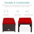 thumbnail image 2 of Juego de 2 Otomanas de Mimbre Best Choice Products en Marrón/Rojo, 2 of 7