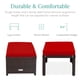 thumbnail image 2 of Juego de 2 Otomanas de Mimbre Best Choice Products en Marrón/Rojo, 2 of 7