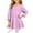 Purple, variant on Girls Fall Dress Solid Color Long Sleeve Crewneck Loose Mini Flare Dress Toddler Casual Simple Comfy Outfits for Daily Wear White 12-18 Months