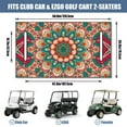 thumbnail image 3 of Golf Cart Front Seat Protector Mandala Pattern 51" x 31" - Soft Towel Cover for EZGO Yamaha Club Car Carts, 3 of 8