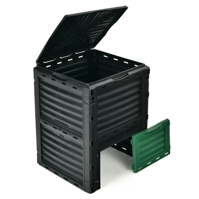Gymax 80 Gallon Compost Bin Garden Waste Container Grass Food Trash Barrel Fertilizer