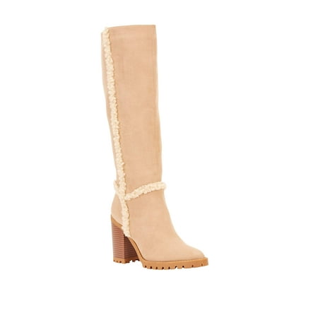 Scoop Women’s Rebecca Faux Sherpa Trim Lug Sole Boots