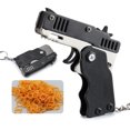 thumbnail image 4 of Caja Fuerte para Pistola FLhrweasw Mini Bursts con Banda de Goma y Llavero Color Negro 2 uds, 4 of 5