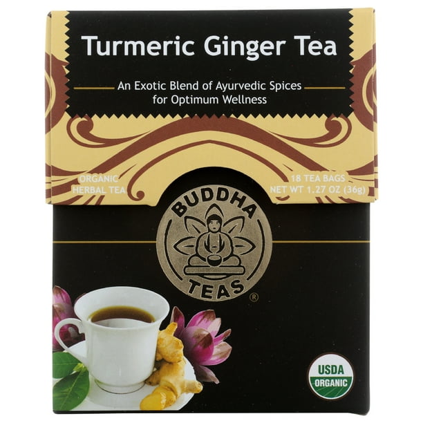 Buddha Teas Turmeric Ginger Tea, 18 Bag