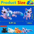 thumbnail image 4 of Juguete antiestrés Maxdecoer Gato articulado impreso en 3D azul violeta, 4 of 9