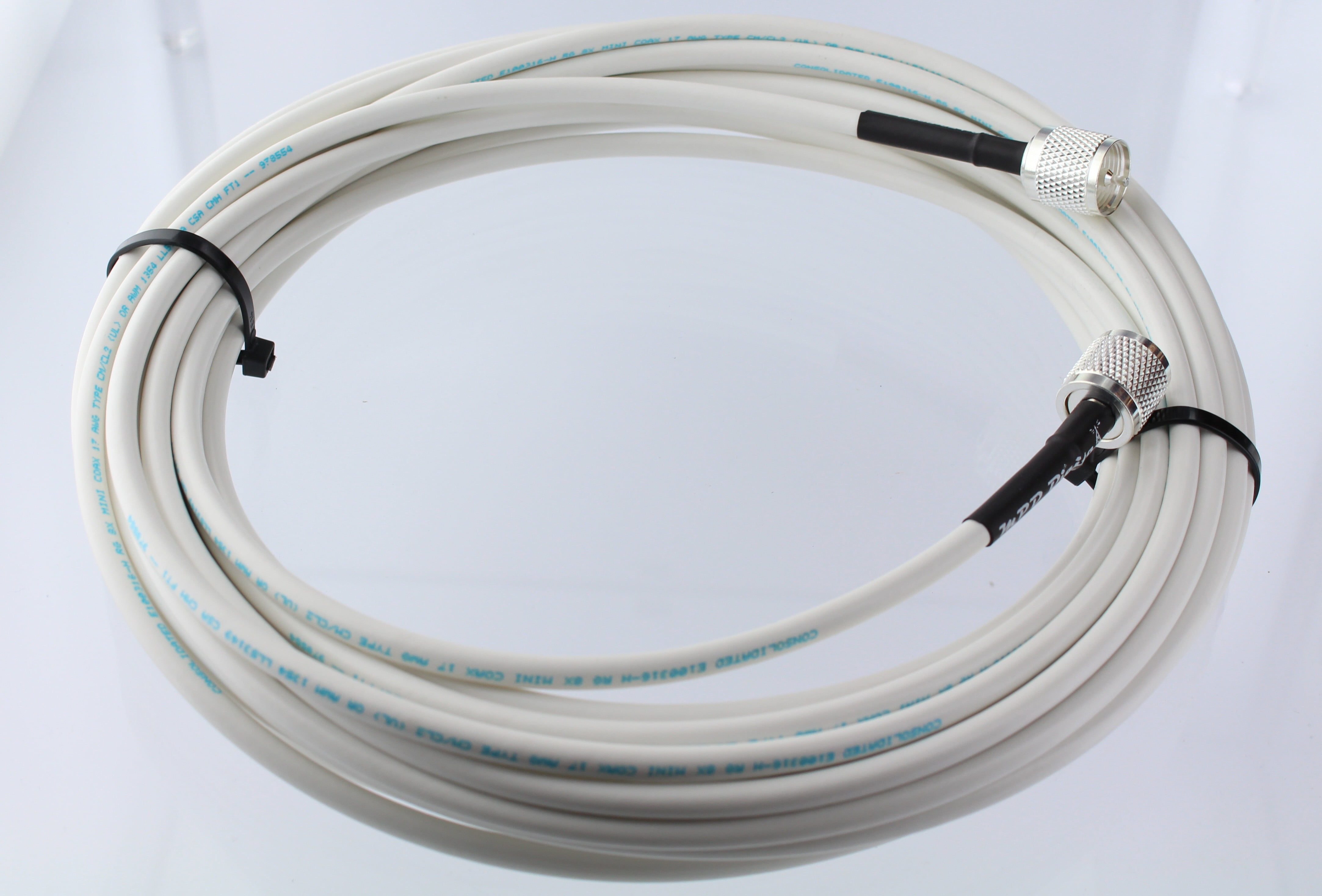 35 Feet VHF Marine Radio Antenna Cable RF CB and AIS Mini-8 Coaxial Antenna Cable PL-259 RG8x-W-PL259-35ft MPD Digital Made in The U.S.A