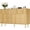 Wood color, variant on TEQIN Fluted Dresser with 7 Drawers,55.1" W Dressers for Bedroom,Modern Chest of Drawers with Metal Handle,Chest of Drawers for Living Room Hallway Entryway
