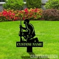 thumbnail image 2 of Craftnamesign Custom Soldier Memorial Metal Stake, Veteran Sympathy Gift, Military Funeral Sign, 2 of 4
