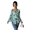 Cyan, variant on Women's Floral Tie-Up Square Neck Blouse - Cute & Sweet Long Sleeve Wrap Top S-XL