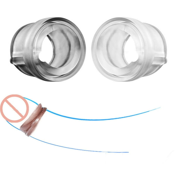 Anillos de resistencia de prepucio masculino de 4 piezas Anillos de pene Ejercitador de pene Correccion de prepucio Juguetes sexuales resistentes a caidas Kit de anillo elastico de fimosis JAMW Sencil...