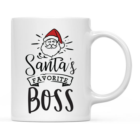Koyal Wholesale Santa Claus Ceramic Coffee Mug, Santa's Favorite Boss