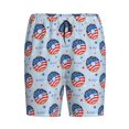 thumbnail image 4 of Wukai Donut with the USA Fag Men’s Short Pajama Pants With Pockets Soft Sleep Pj Shorts for Men-3X-Large, 4 of 6
