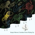 thumbnail image 6 of Colorful Games Sign Black Pattern Shower Curtain 84"x72" ,Bathroom Decorative Shower Curtains Set with 12 Hooks,Modern Waterproof Washable Shower Curtain, 6 of 6