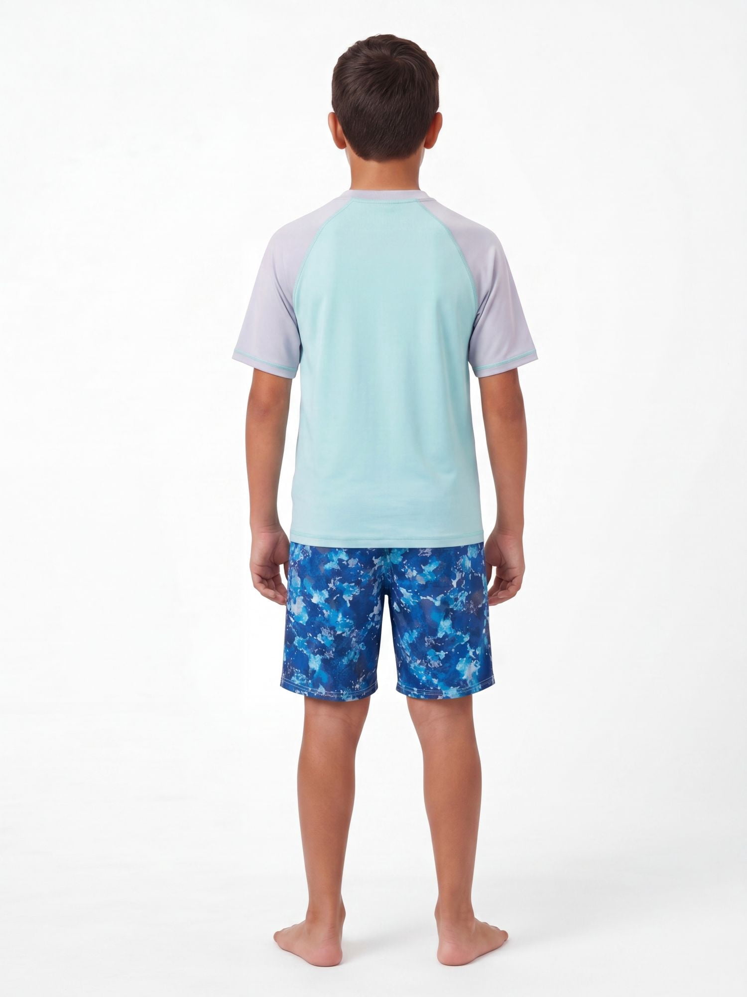 Reebok Boys Volley Swim Trunks with Elastic Drawstring Waistband and UPF 50+ Protection, Sizes 4-18