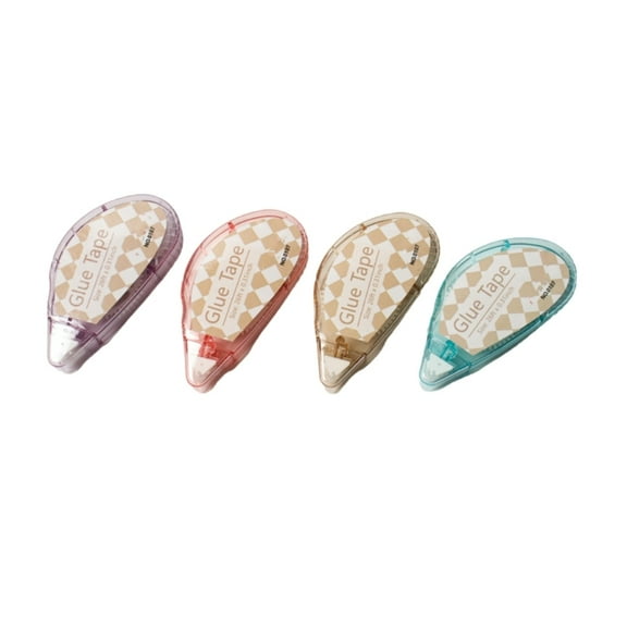 4Pcs 8mmX8M Double-Side Tape Runner Repositionable Clear Adhesive Roller for Card Making Scrapbooking 32M In Total