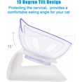 thumbnail image 3 of Juego de cuencos elevados para comida para gatos, cuencos para gatos elevados inclinados a 15°, plato antivómitos para gatos, cuencos para mascotas con soporte para gatos de interior y cuenco doble pequeño Sailing  Electrónica, 3 of 5