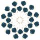 thumbnail image 1 of Uxcell 24-Pack Insignias de Flor para Hombres, Pin de Rosa Hoja Dorada para Boutonnieres de Novio para Boda/Bailes/Fiestas [Índigo], 1 of 7