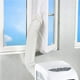 thumbnail image 4 of Ounissouiy Placa de tela con sello para ventana Airlock, blanco, 3m/4m, Universal, para el hogar, Flexible, impermeable, suave, para aire Tratamientos de ventanas 4m, 4 of 6