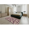 thumbnail image 4 of Ahgly Company Indoor Rectangle Patterned Dark Raspberry Purple Area Rugs, 8' x 12', 4 of 6