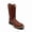 Wine, variant on Men’s Leather Western Cowboy Boot Square Toe Mid Calf Rubber Sole