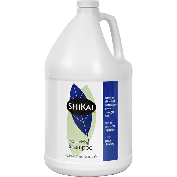 Champú hidratante ShiKai (sin perfume 1 galón) | Limpieza extra suave para uso diario | Fórmula con pH equilibrado a base de plantas para cabello y cuero cabelludo limpios