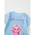 thumbnail image 6 of WIBACKER 3-14Y 2-Pack Girls Nightgowns Short Sleeve Nightdress Kids Cute Mermaid Nightie Dress Summer Pajamas, 6 of 12