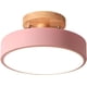 thumbnail image 1 of Lámpara de techo LED de madera nórdica para interiores, cocina, sala de estar, baño, color rosa, 1 of 3