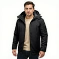 thumbnail image 2 of CharmCyan Men Winter Warm Hooded Jacket with Fleece Lining Windproof Outdoor Coat for Cold Weather Casual Wear Ski Hiking Black M, 2 of 2