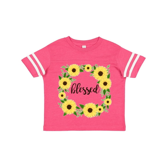 Inktastic Blessed Sunflower Wreath Girls Toddler T-Shirt