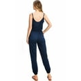 thumbnail image 4 of Ambiance Women's Juniors Casual Lounge Jogger Jumpsuit (Navy Blue, Medium), 4 of 4