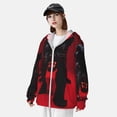thumbnail image 3 of Vsdgher Sweat à Capuche Imprimé Fond Rouge Panthère Noire pour Hommes Femmes, Manches Longues Protection Solaire Pêche pour Course Natation-TG, 3 of 7