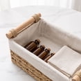 thumbnail image 6 of Yakvarog Wicker Storage Basket with Wooden Handle, Paper Rope Decorative Woven Baskets 9.8x5.9x3.2 in for Countertop, Bathroom, Home Office, Toys & Sundries, 6 of 7