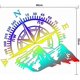 thumbnail image 2 of Mountain Compass Sticker, Waterproof Vinyl Car Body Window Hood Sticker Car Stickers for Car Vehicle Reflective Decals Decor, 40x32cm, 2 of 4