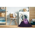 thumbnail image 2 of Ahgly Tapis Rond Lavable en Machine Intérieur Transitionnel Violet, 5 Pieds Rond, 2 of 7