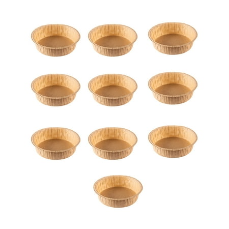 

HEVIRGO 10Pcs Cake Paper Tray Thicken Oil-resistant Baking Tool Disposable Round Cupcake Liner for Home Beige Paper