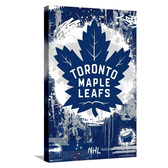 NHL Toronto Maple Leafs - Maximalist Logo 23 Canvas Wall Poster, 14.725" x 22.375"