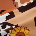 thumbnail image 4 of Manfei Kawaii Sunflowers Cattle Shower Curtain 72Wx72L,Number 67 Graphic Cow Print Bathroom Curtain,Beige White, 4 of 6