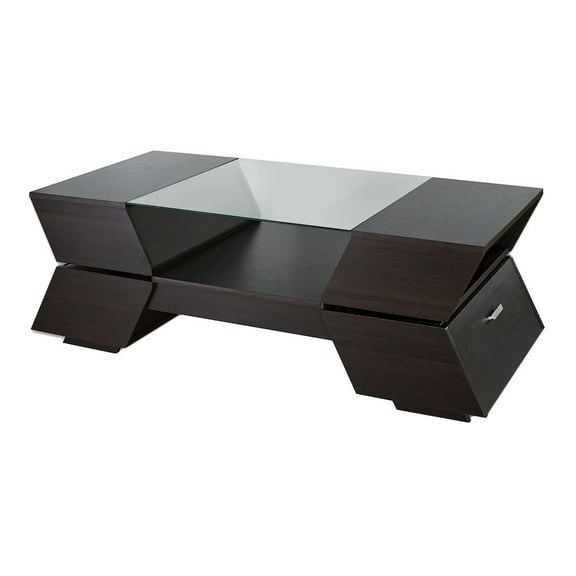 Furniture of America Addison Contemporary Wood Storage Coffee Table in Espresso