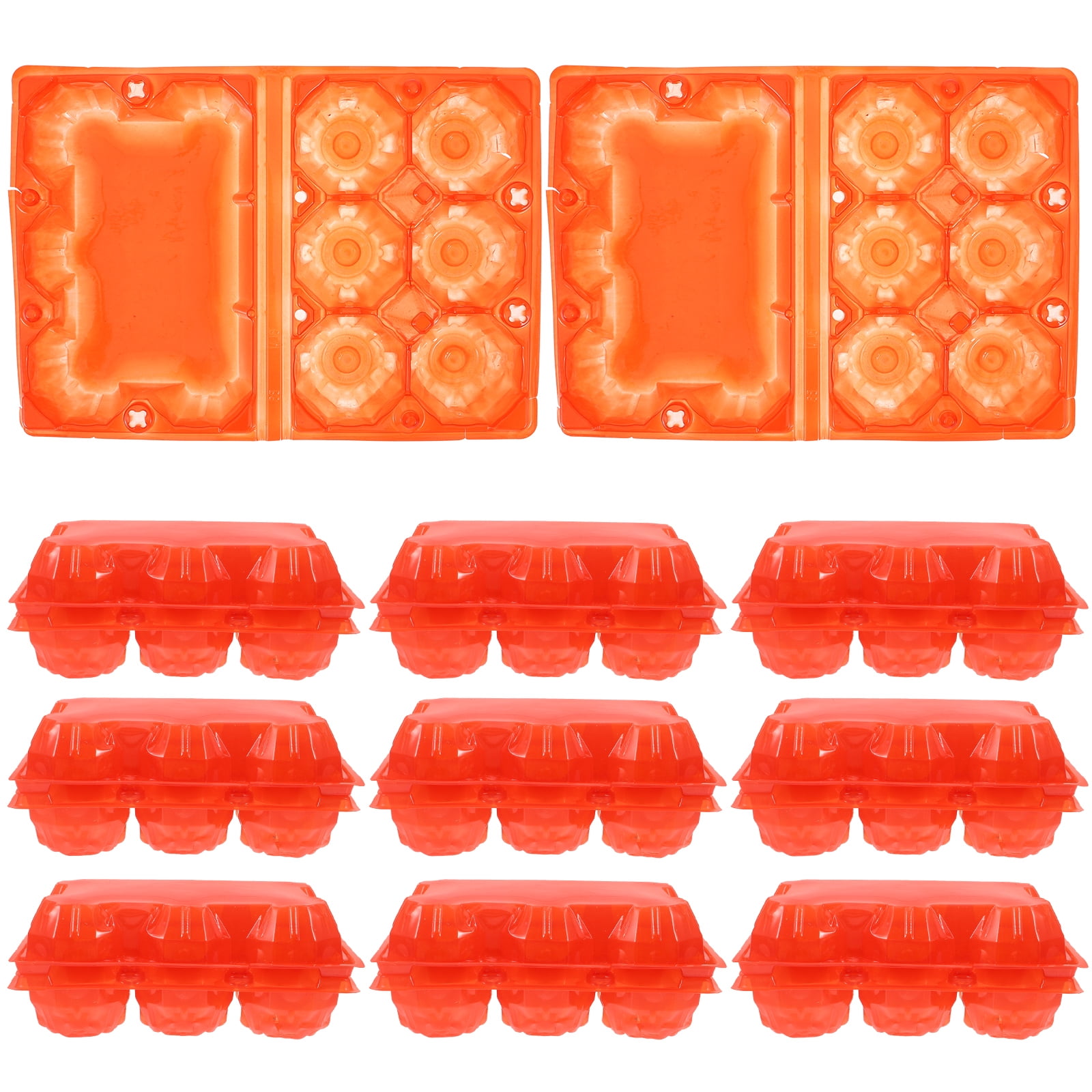 KHBUAB 100Pcs Red Plastic Egg Container for Packing Practical Egg Storage Holder