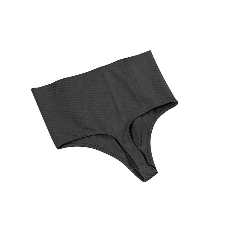 2 Pack Seamless Thong Shapewear for Women Tummy Control Body Shaper Panties High  Waist Shaping Underwear, Black&Nude - 4XL 