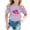 Light Purple, variant on Hiijoy Toddler Girls Short Sleeve T-Shirt Hearts Print Summer Casual Tshirt Tee, Sizes 3-13