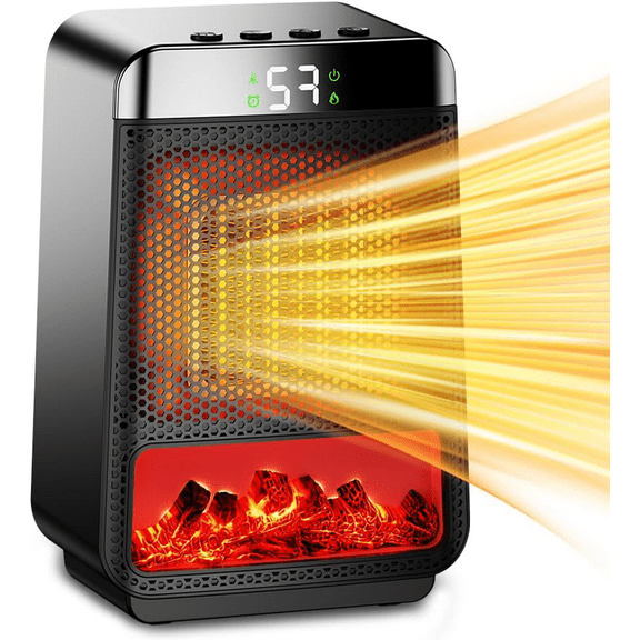 Space Heaters for Home,HopePow Small Space Heaters for indoor Use with Thermostat,4 Modes Timer,1000W Fast Heating Portable Electric Ceramic Space Heaters for inside Home,Small Room