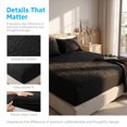 thumbnail image 4 of REGALWOVEN Fitted Sheet, Solid Polyester Bed Sheets, Wrinkle-resistant and Ultra Soft for Comfortable Sleep Black 1 PC 59.8x79.9 inch, 4 of 5